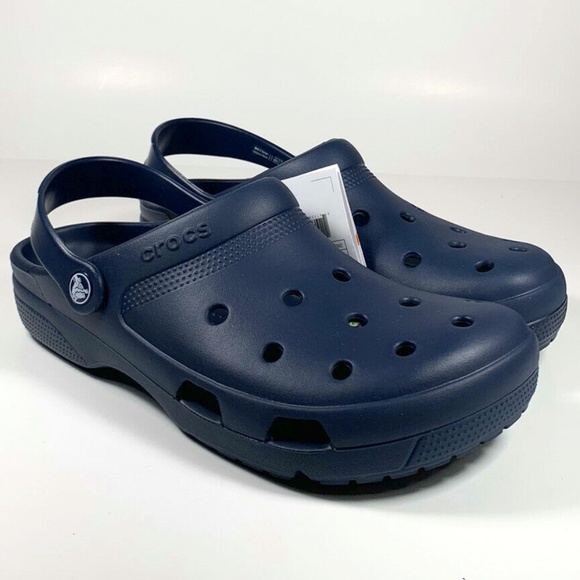 mens navy blue crocs size 11